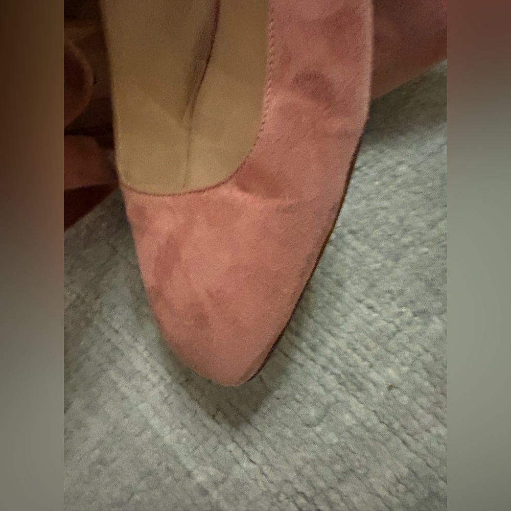 Valentino Dusty Pink Suede Ballet Flats 37.5 - Picture 11 of 15